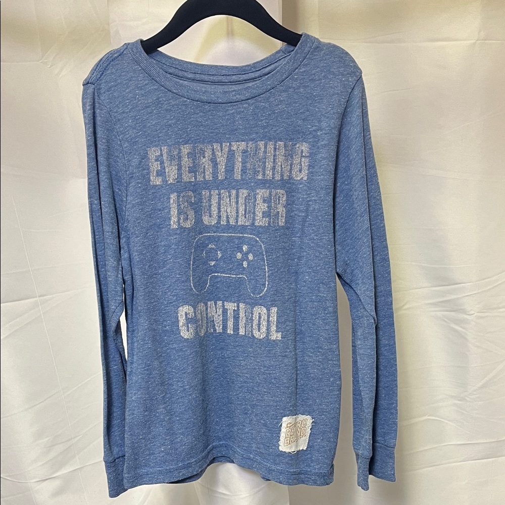 The original retro brand Kids Long Sleeve Tee with Graphic Print blue size 5